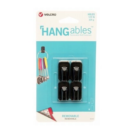 Velcro Brand 4CT BLK Micro Hangables VEL-30105-USA